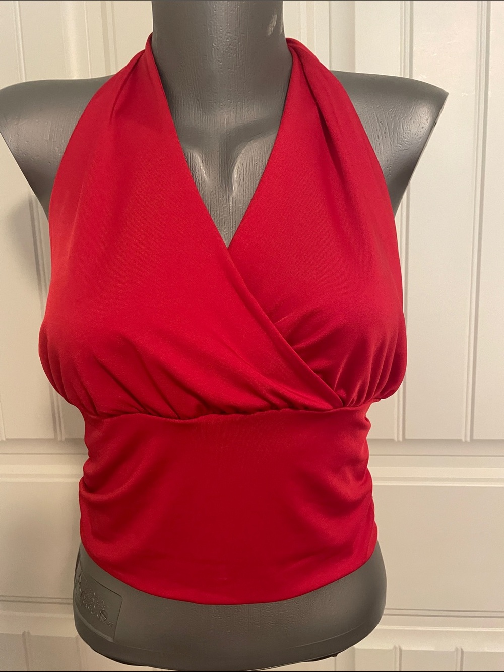 Red Halter Wrap Camisole Top - Brand:
